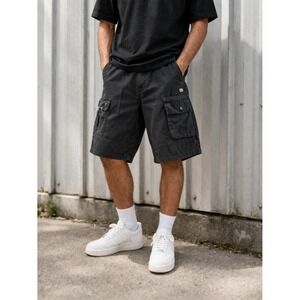 Ecko Unltd Mens Cargo Shorts Black Size 38 Relaxed Fit Utility Pockets gorpcore